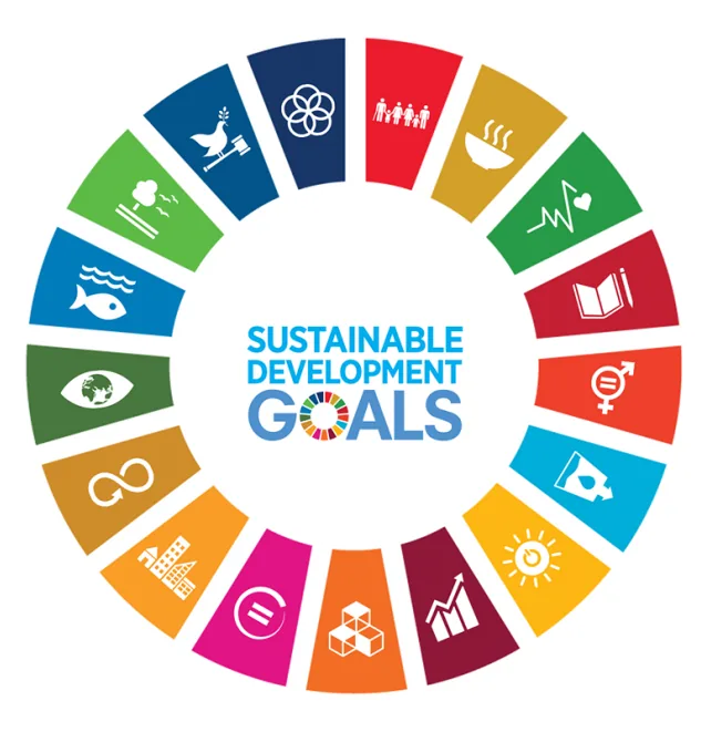 The 17 Sustainable Development Goals wheel